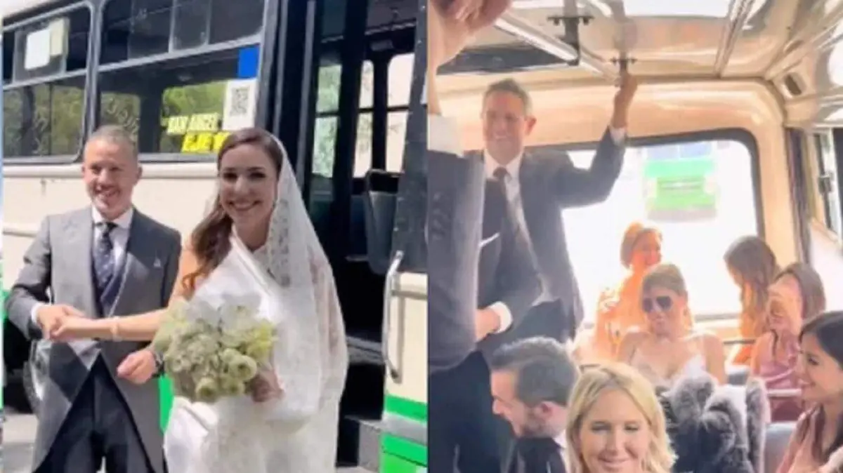 Boda utiliza microbuses y recibe críticas